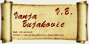 Vanja Bujaković vizit kartica